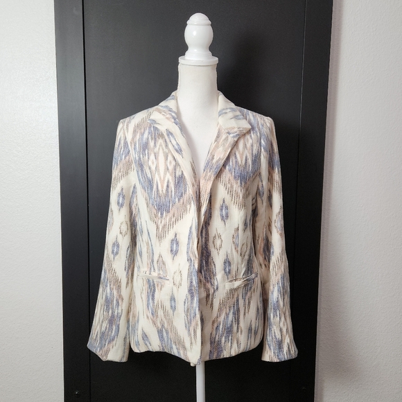 NWOT Chico's Women's Ikat Sher  Blazer Jacket Size 1 - Picture 1 of 6